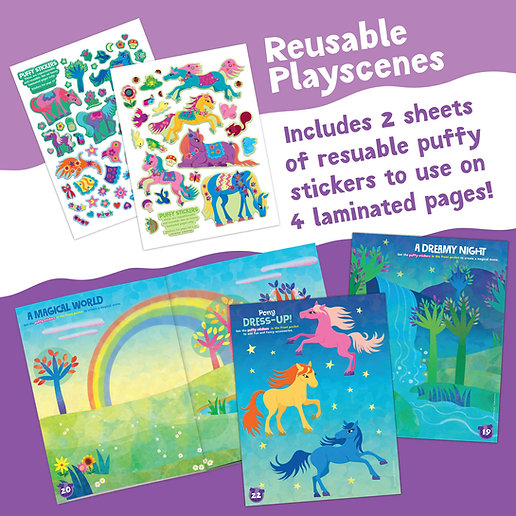 Peaceable Kingdom Sticker Activity Book: Magical Ponies