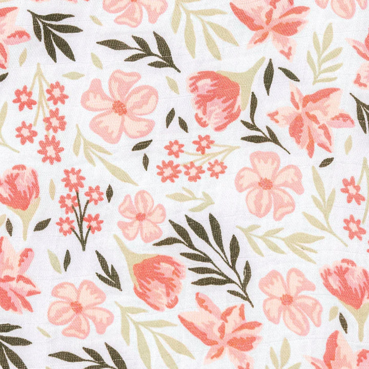 Perlimpinpin Cotton Muslin Single Swaddle (Flowers by Rachel Lyon)