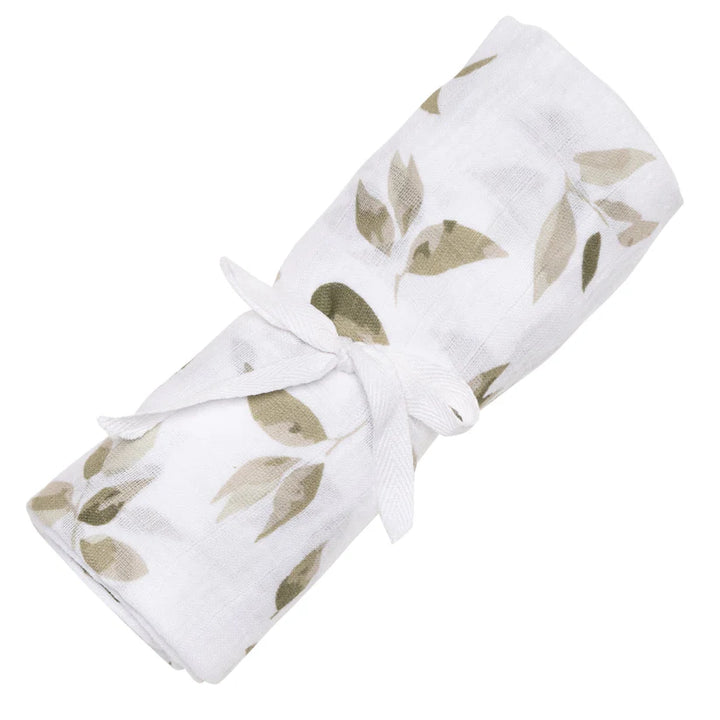 Perlimpinpin Cotton Muslin Single Swaddle (Leaves)