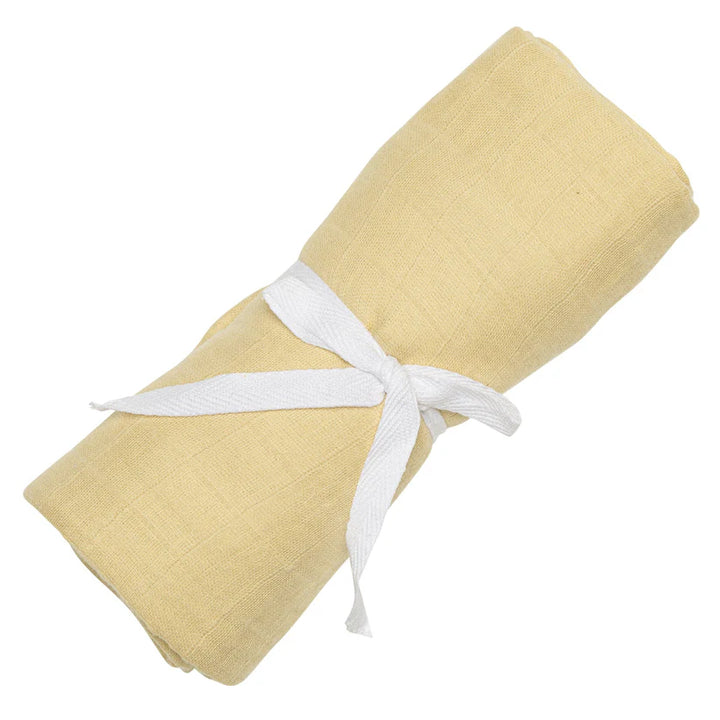 Perlimpinpin Cotton Muslin Single Swaddle (Lemon Yellow)