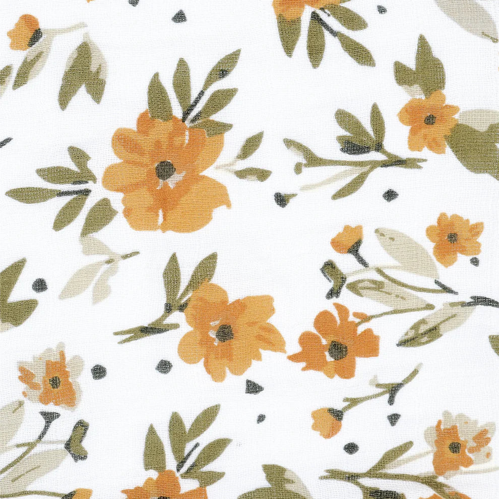 Perlimpinpin Cotton Muslin Single Swaddle (Marigold)