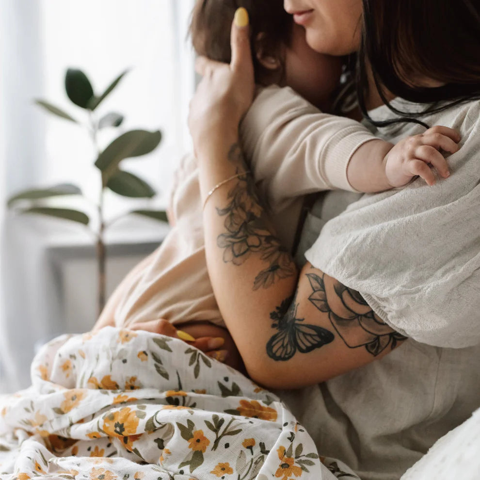 Perlimpinpin Cotton Muslin Single Swaddle (Marigold)