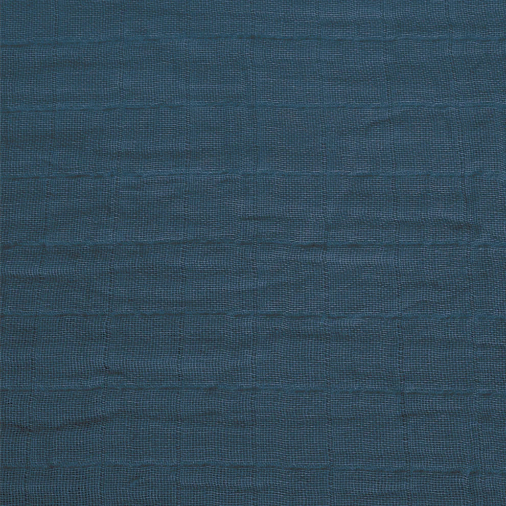 Perlimpinpin Cotton Muslin Single Swaddle (Navy Blue)