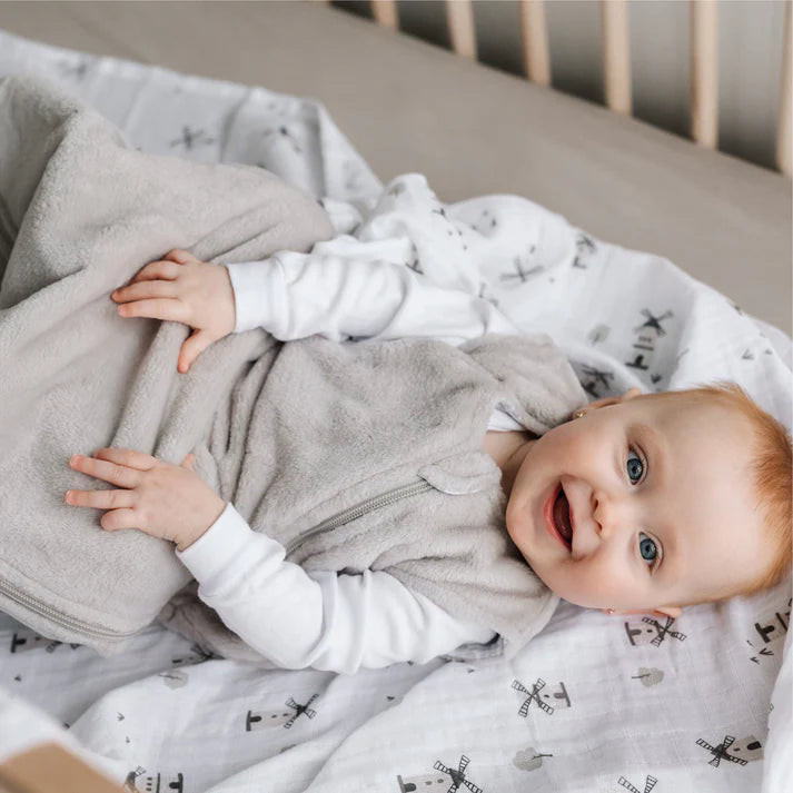 Perlimpinpin Plush Sleep Bag 1.5 TOG Taupe 6 18 Months