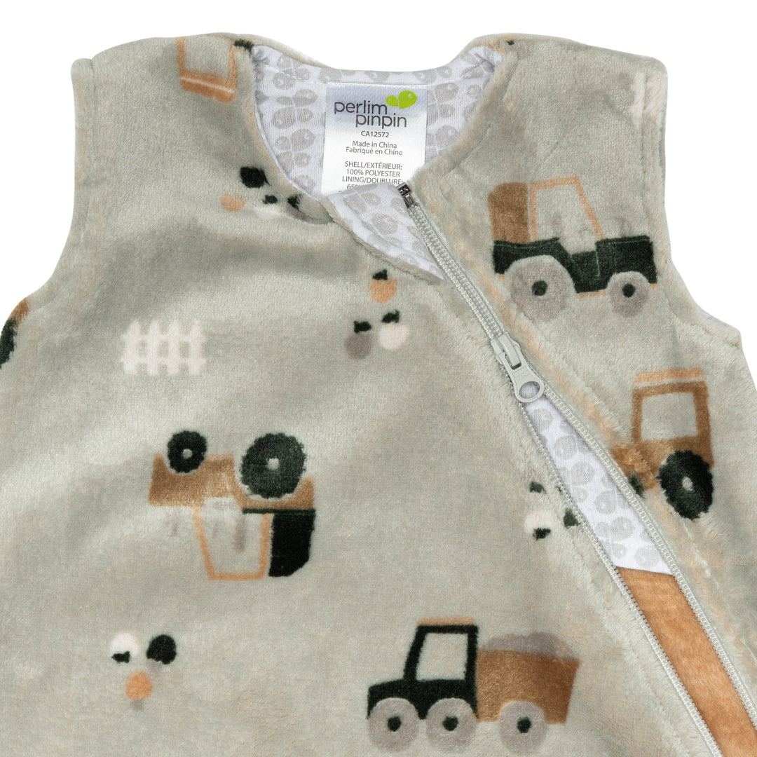 Perlimpinpin Plush Sleep Bag 1.5 TOG (Tractors)