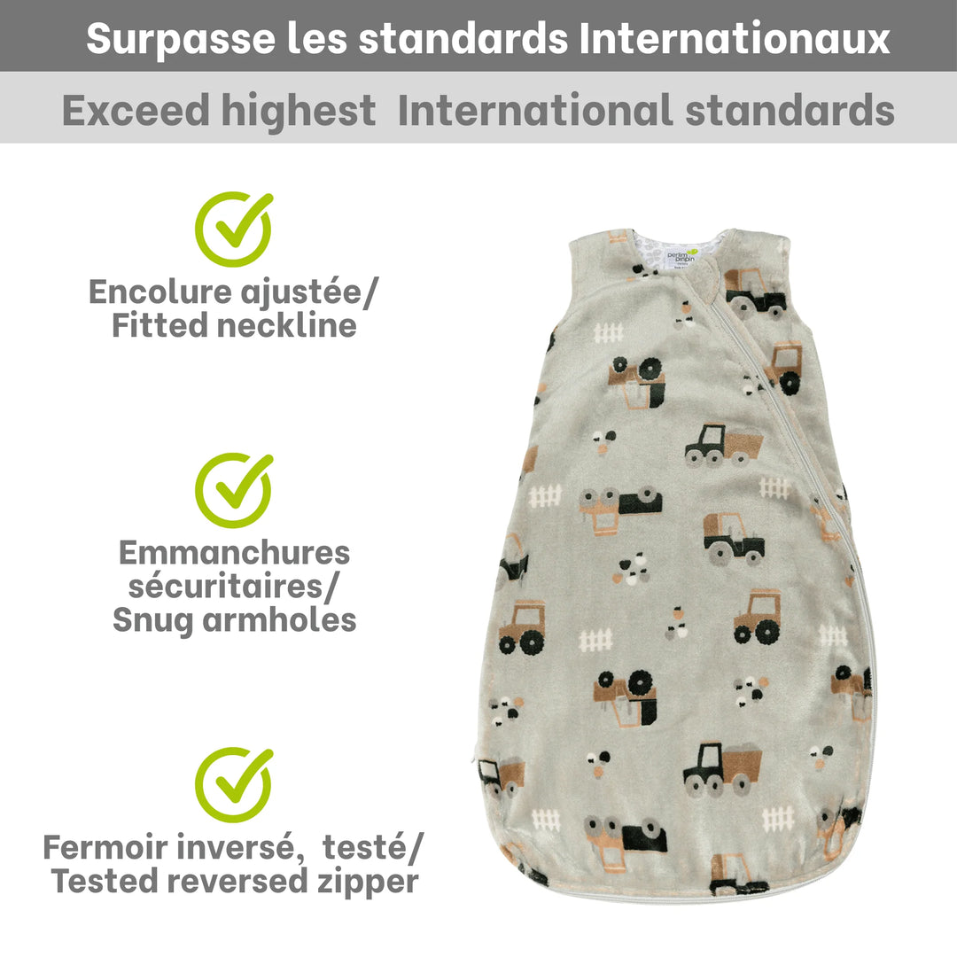 Perlimpinpin Plush Sleep Bag 1.5 TOG (Tractors)
