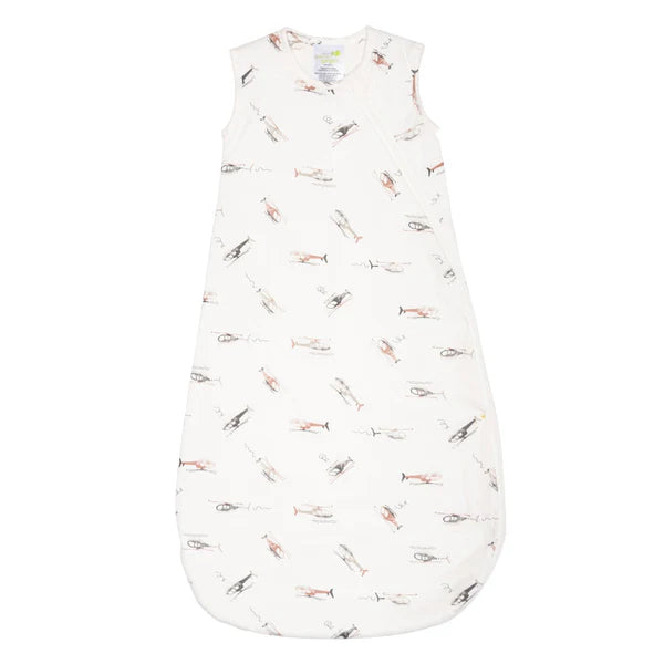 Perlimpinpin Quilted Bamboo Sleep Bag 1 TOG (Helicopters)