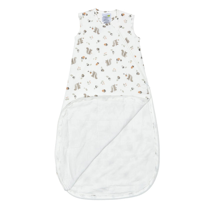 Perlimpinpin Quilted Bamboo Sleep Bag 1 TOG (Squirrels)