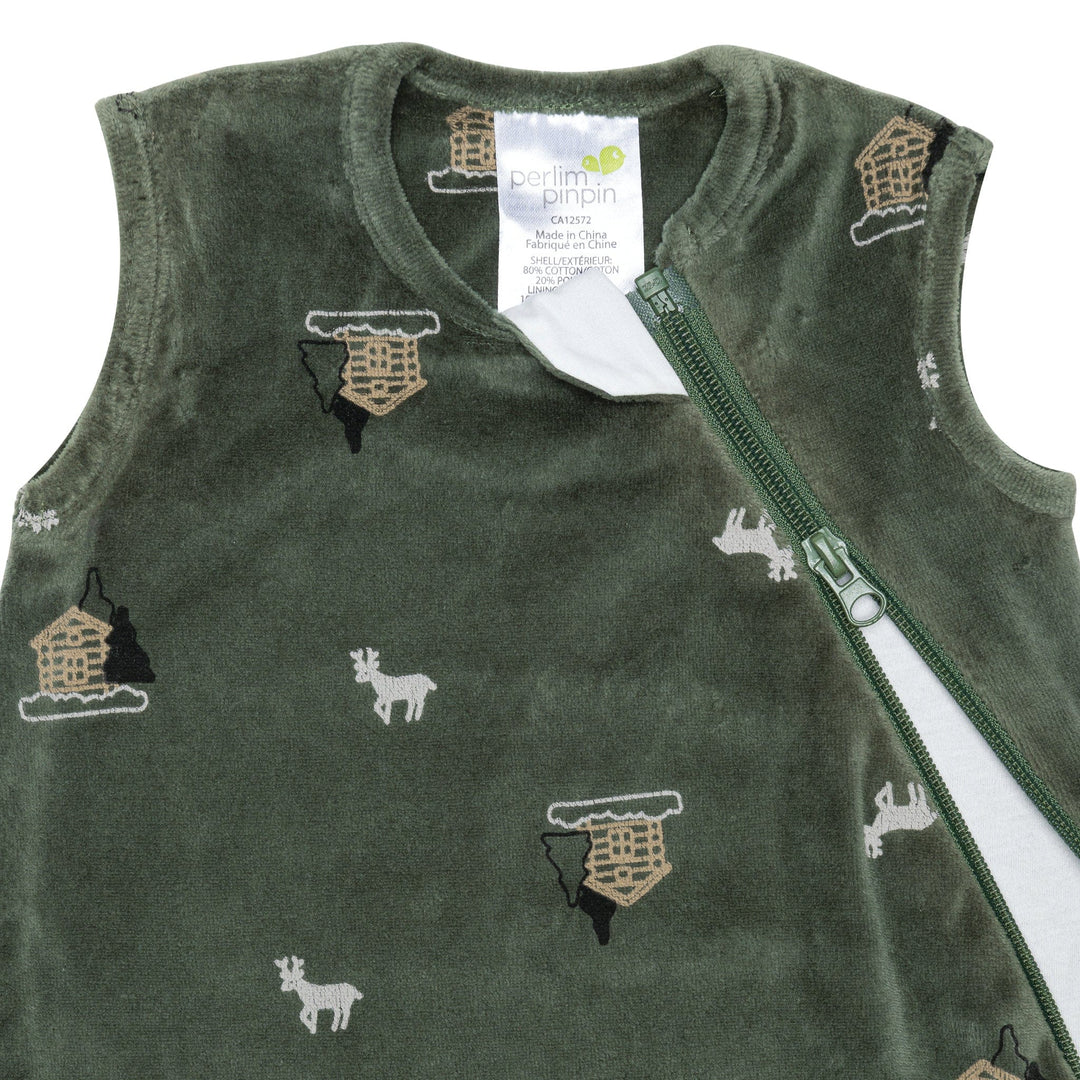 Perlimpinpin Velour Sleep Bag 1.0 TOG (Forest)