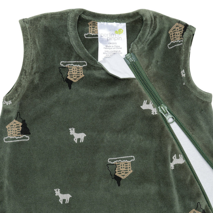 Perlimpinpin Velour Sleep Bag 1.0 TOG (Forest)