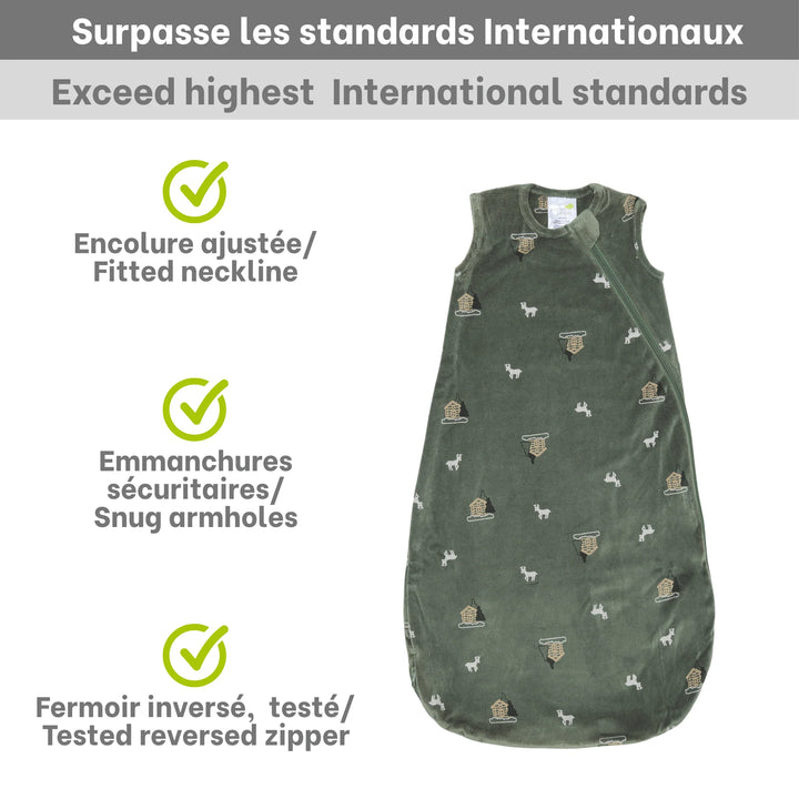 Perlimpinpin Velour Sleep Bag 1.0 TOG (Forest)