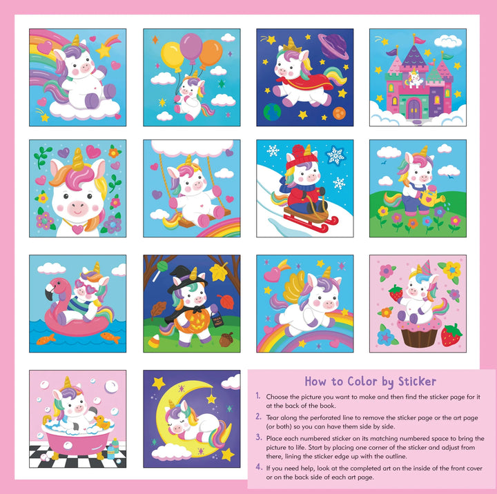 Peter Pauper My First Colour-By-Sticker Book (Baby Unicorn Sparkles)