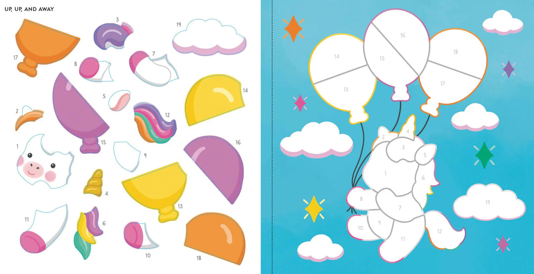 Peter Pauper My First Colour-By-Sticker Book (Baby Unicorn Sparkles)