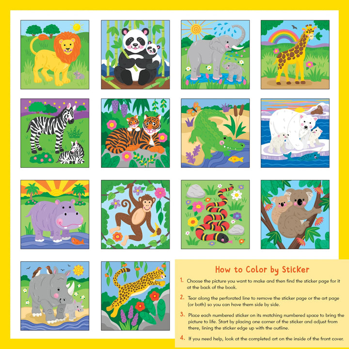 Peter Pauper My First Colour-By-Sticker Book (Wild Animals)