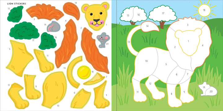 Peter Pauper My First Colour-By-Sticker Book (Wild Animals)