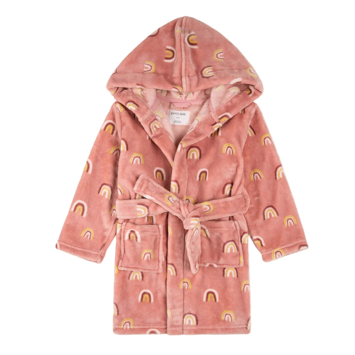 Petit Lem 20F01 Plush Robe (Pink Rainbow)