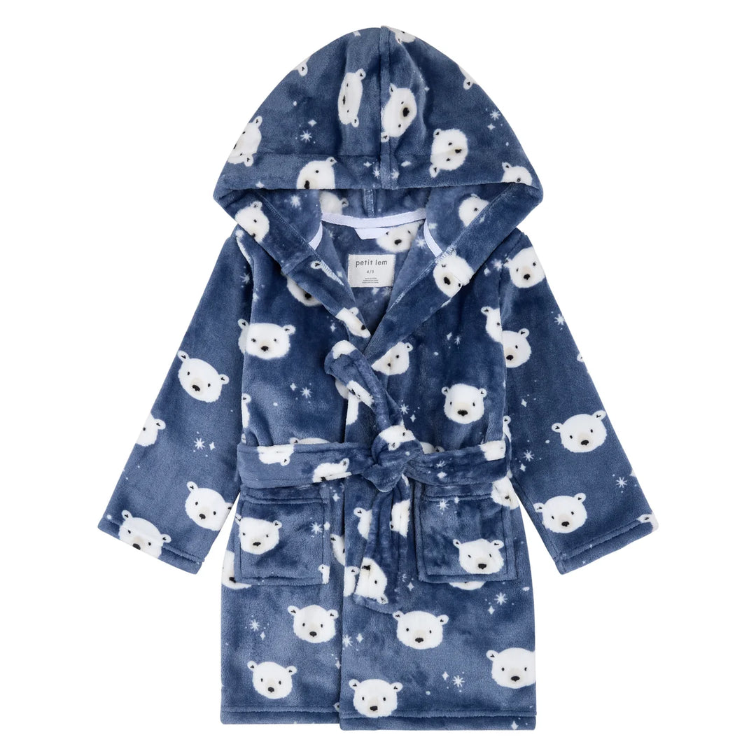 Petit Lem 20F13 Plush Robe (Polar Bear)