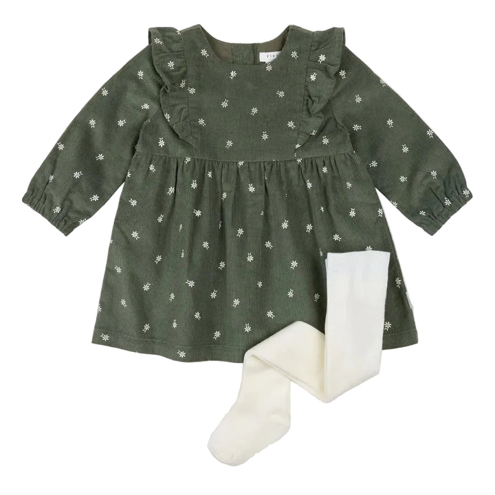 Petit Lem 30E04 Dress &amp; Leggings Set (Retro Flowers)