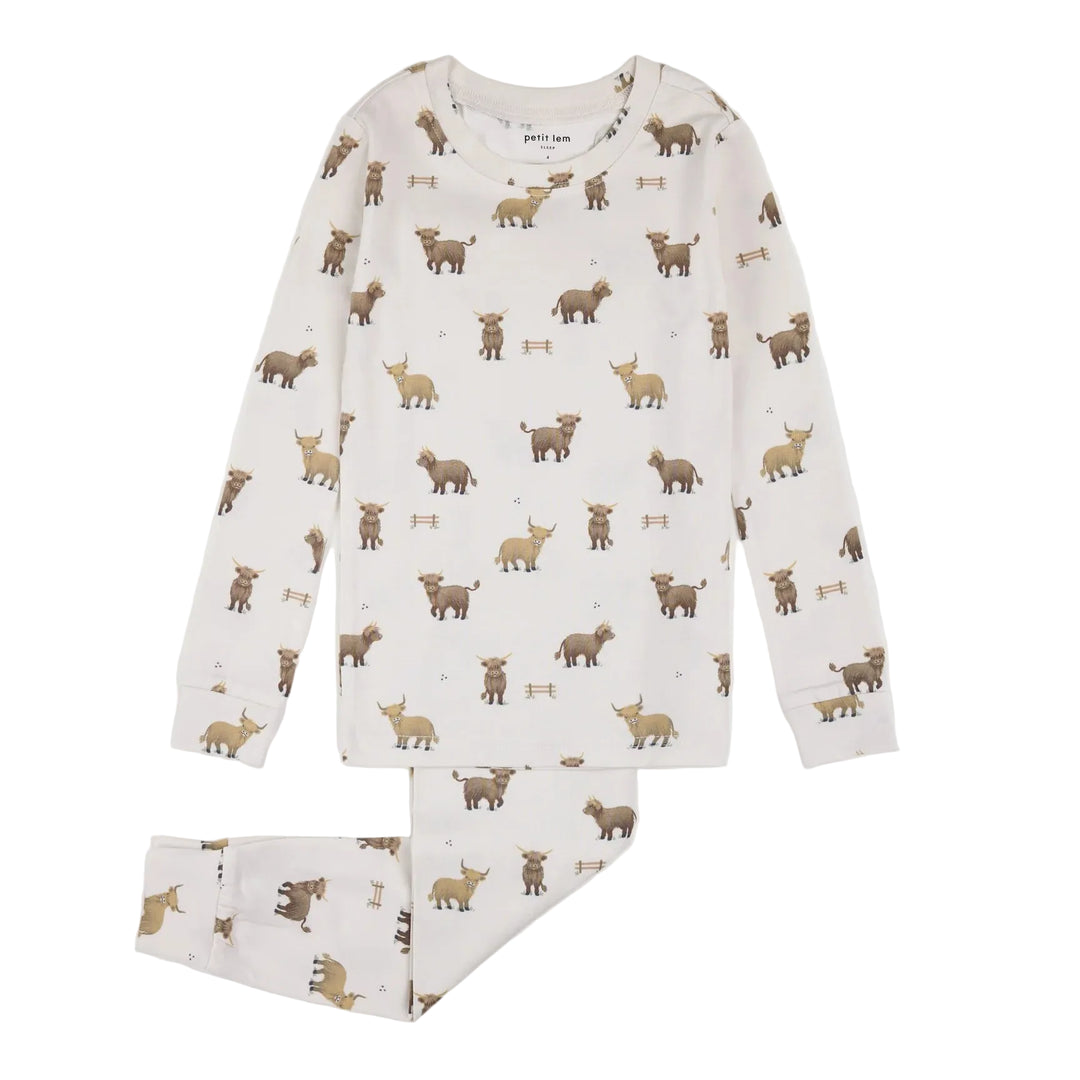 Petit Lem 32Q36 PJ Set (Highland Cow)