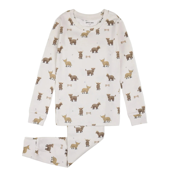 Petit Lem 32Q36 PJ Set (Highland Cow)