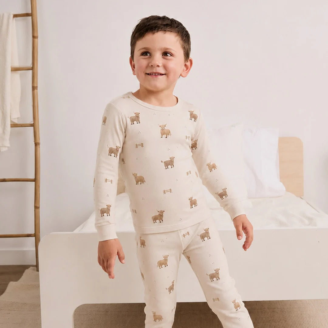 Petit Lem 32Q36 PJ Set (Highland Cow)