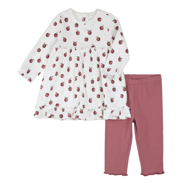 Petit Lem 33E14 Dress &amp; Leggings Set (Apple Orchard)