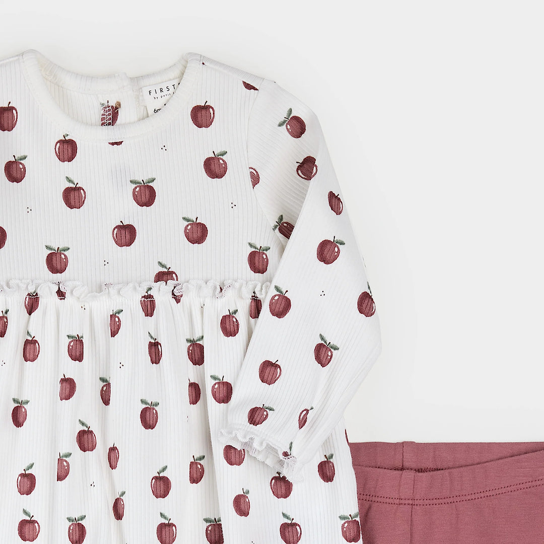 Petit Lem 33E14 Dress &amp; Leggings Set (Apple Orchard)