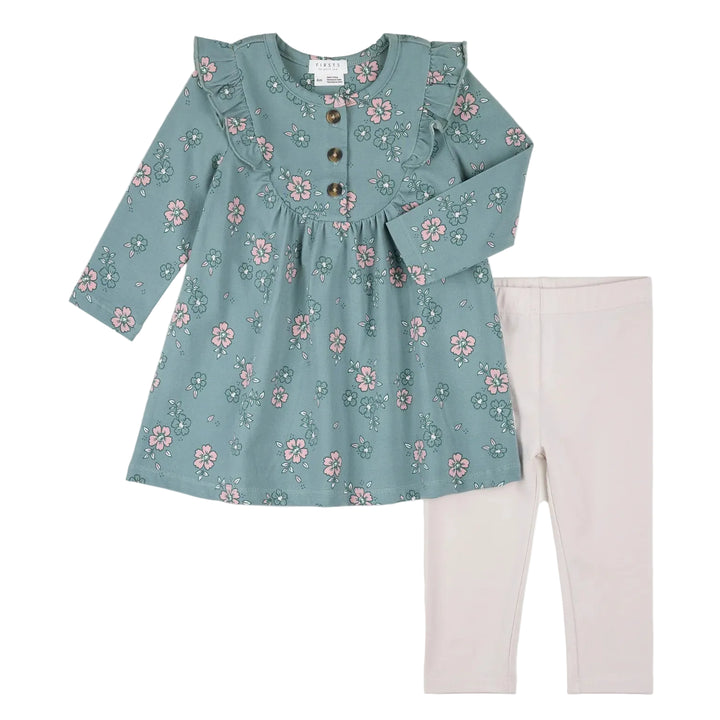 Petit Lem 35E21 Dress &amp; Leggings Set (Autumn Bouquet)
