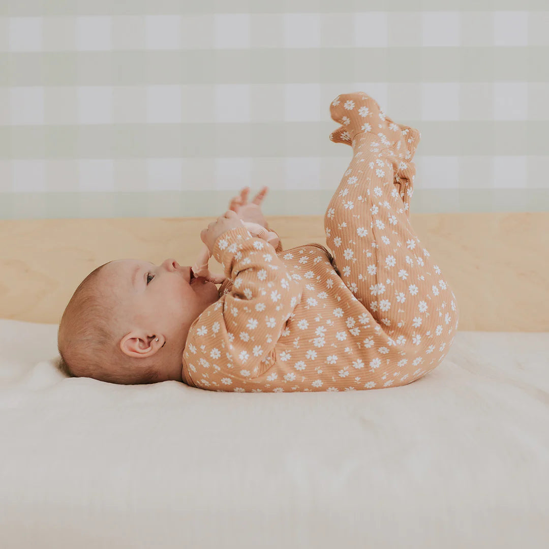 Petit Lem 38P02 Sleeper (Floral on Rosy Mango)