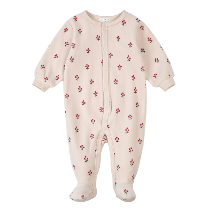 Petit Lem 41P04 Velour Sleeper (Pink Winterberry)
