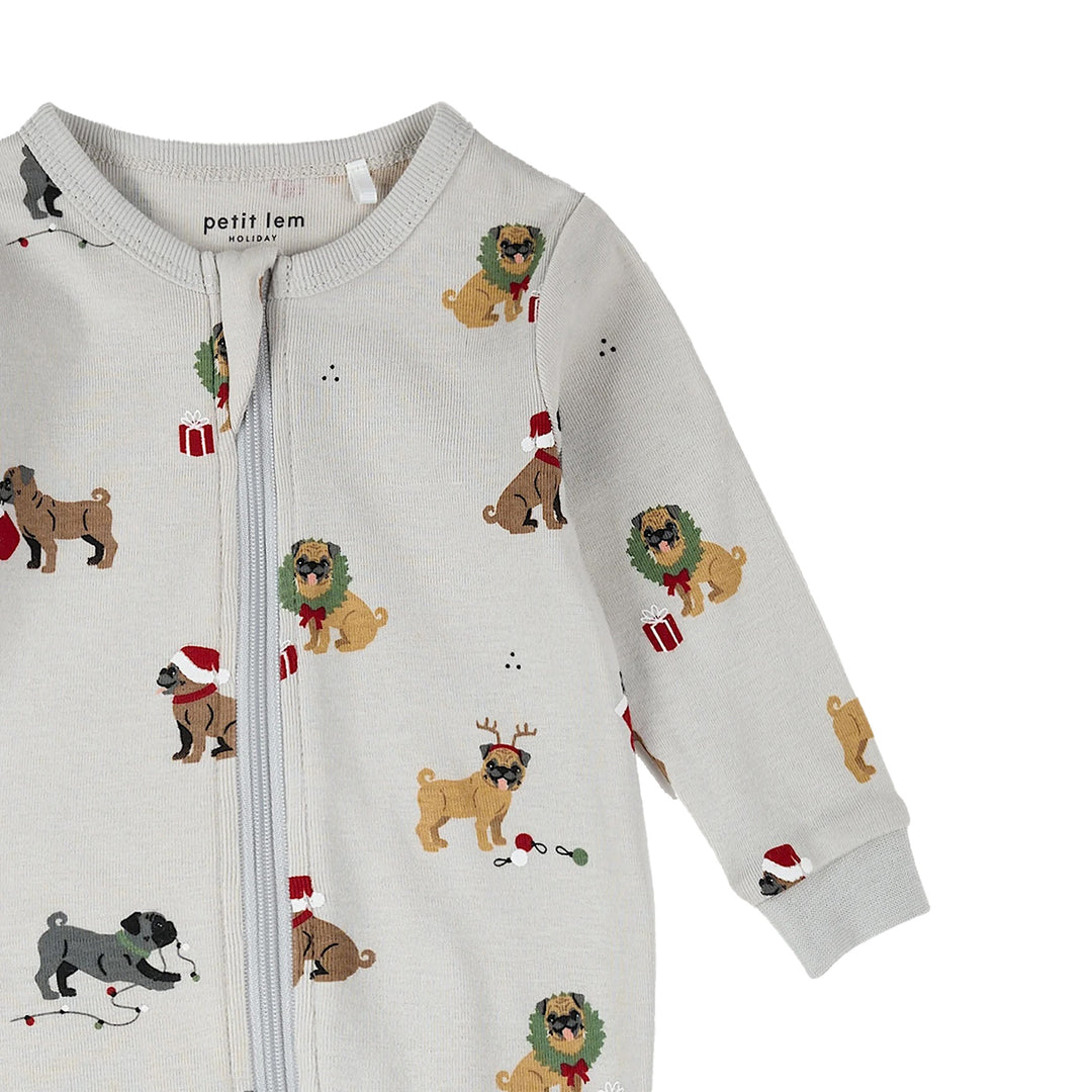 Petit Lem 51P06 Sleeper (Holiday Pugs)