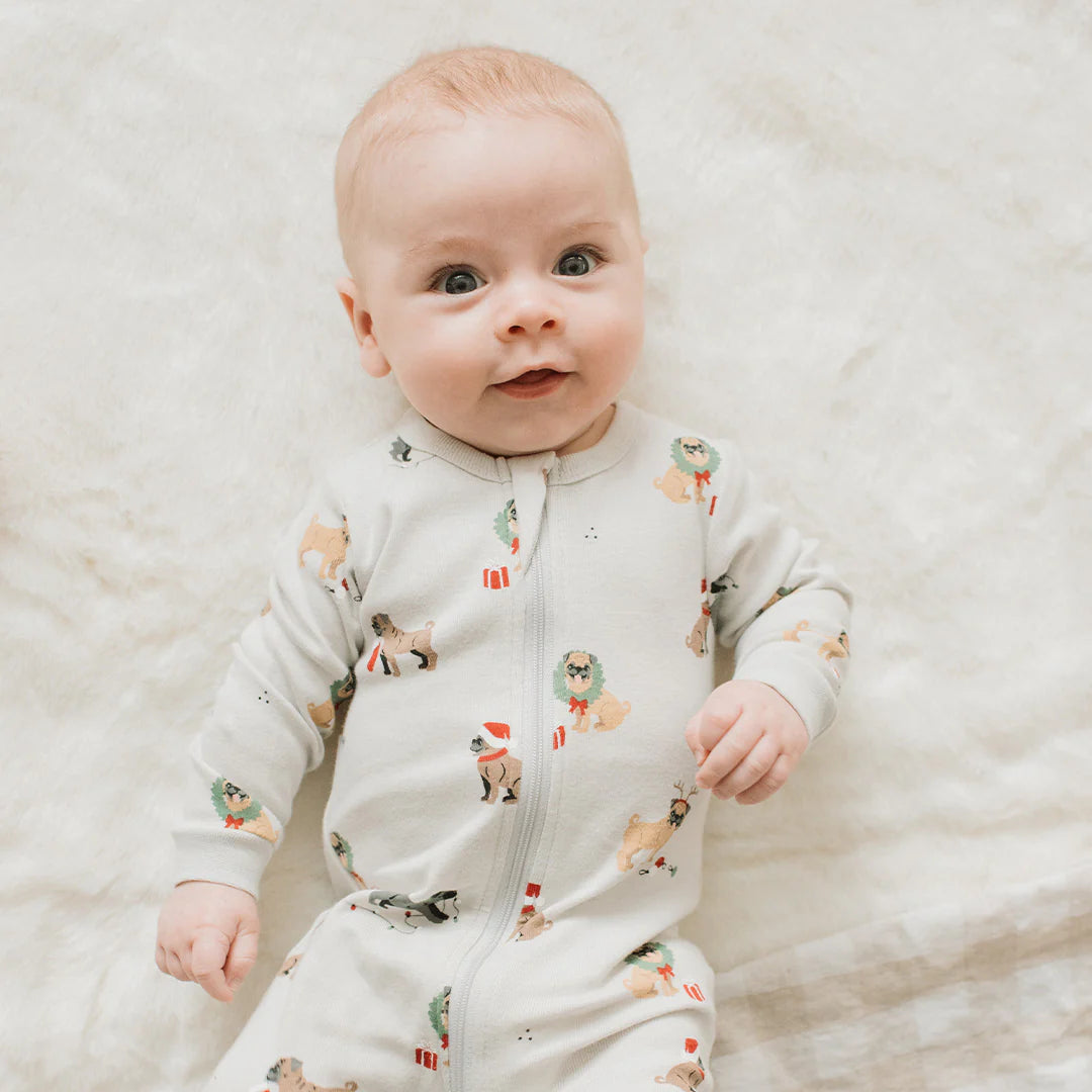 Petit Lem 51P06 Sleeper (Holiday Pugs)