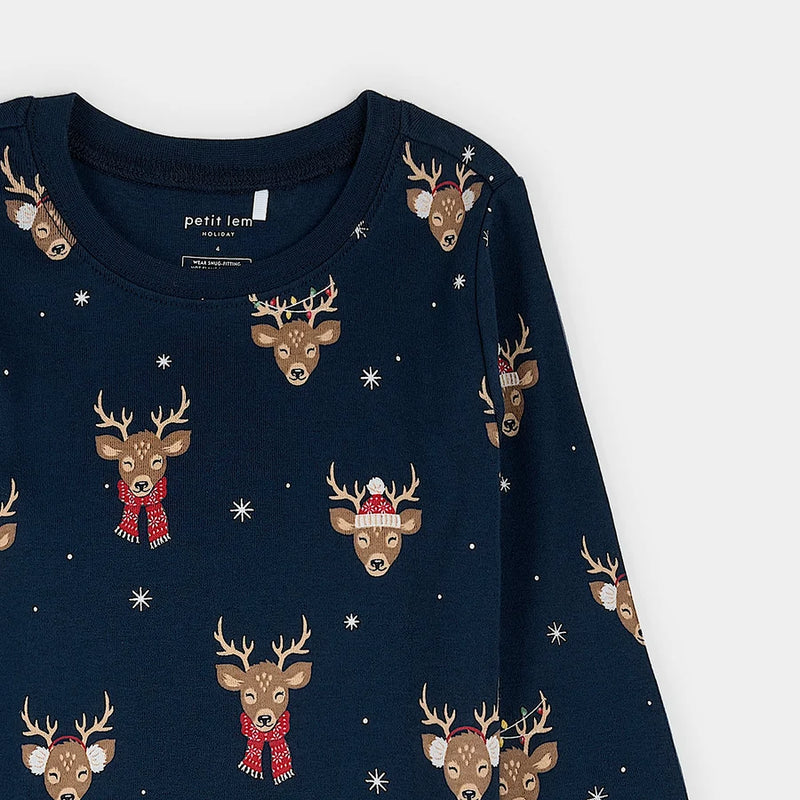 Petit Lem 51Q74 PJ Set (Reindeer)