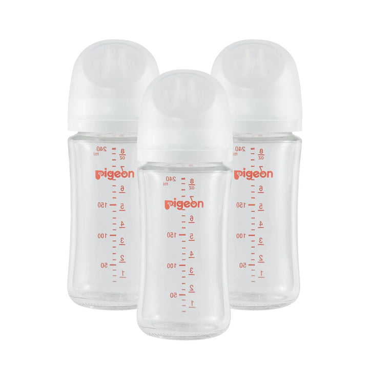 Pigeon Glass Bottle 3-pk (8oz with M Nipple)