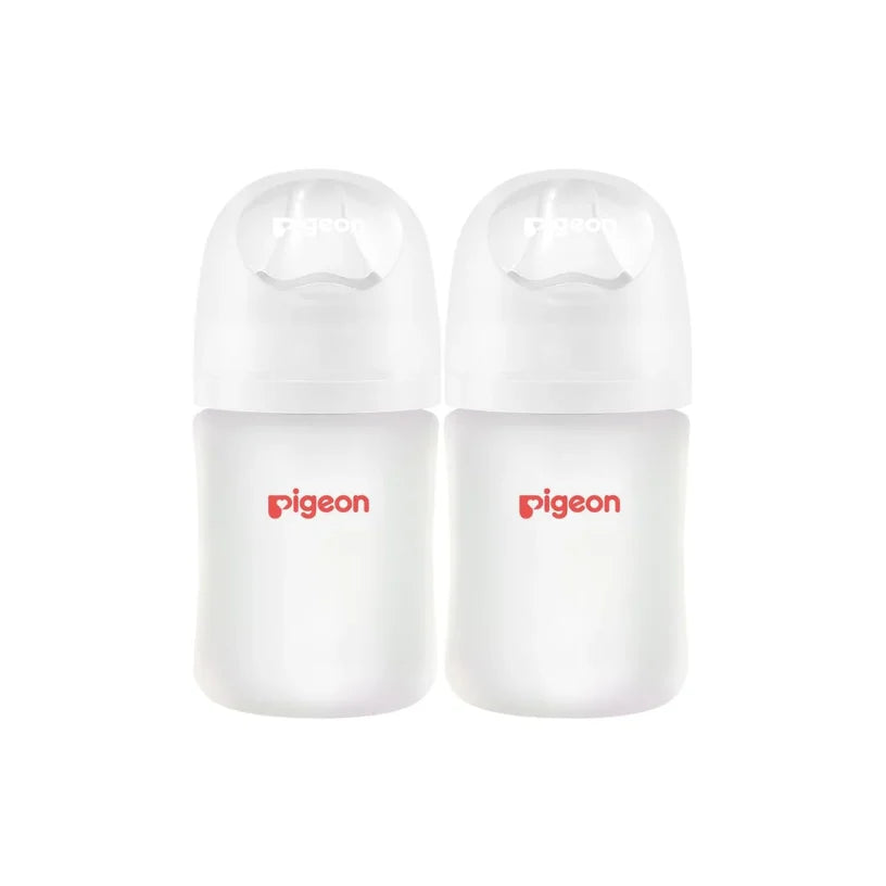Pigeon Silicone Coated Glass Bottle 2-pk (5oz with SS Nipple)