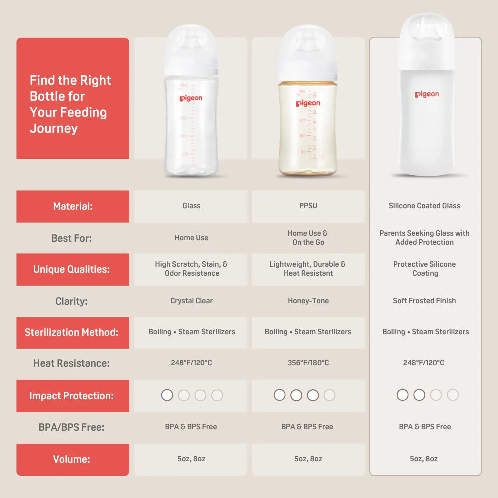 Pigeon Silicone Coated Glass Bottle 2-pk (5oz with SS Nipple)