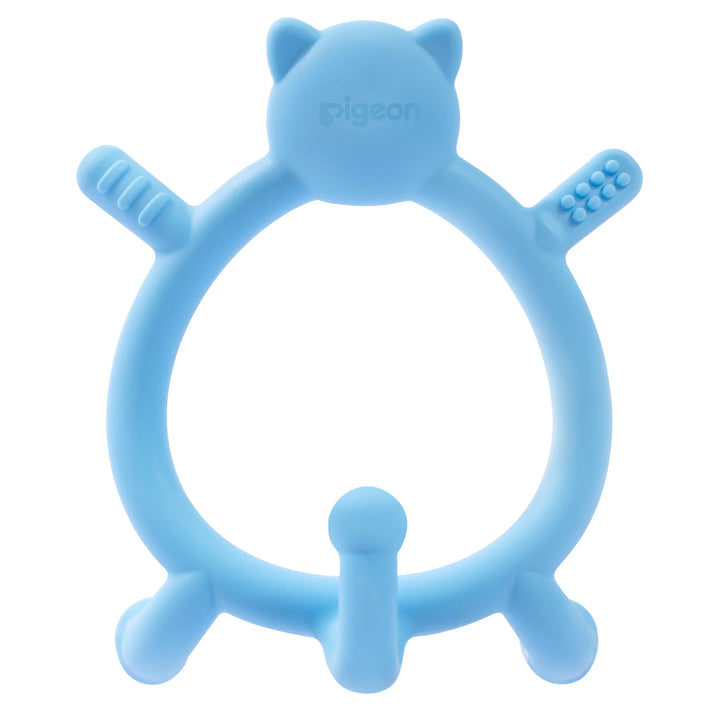 Pigeon Silicone Teether for Sipping (Blue Cat)