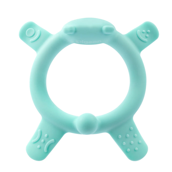 Pigeon Silicone Teether for Sipping (Green Bear)