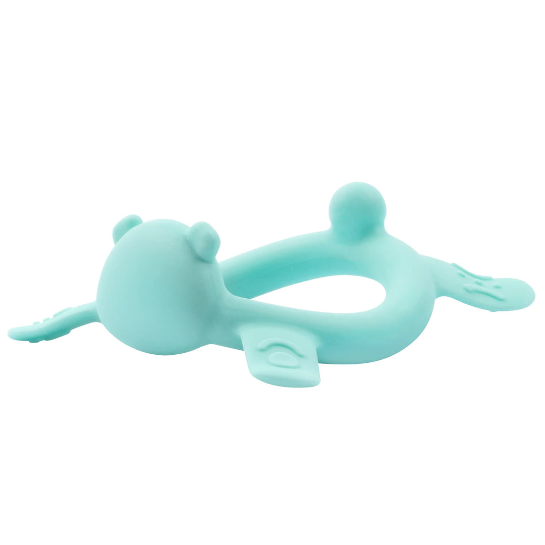 Pigeon Silicone Teether for Sipping (Green Bear)