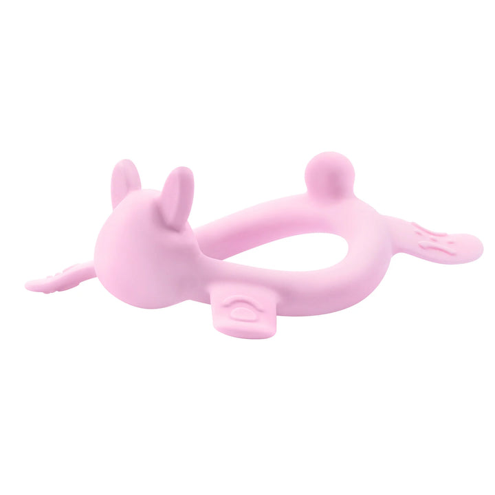 Pigeon Silicone Teether for Sipping (Pink Rabbit)