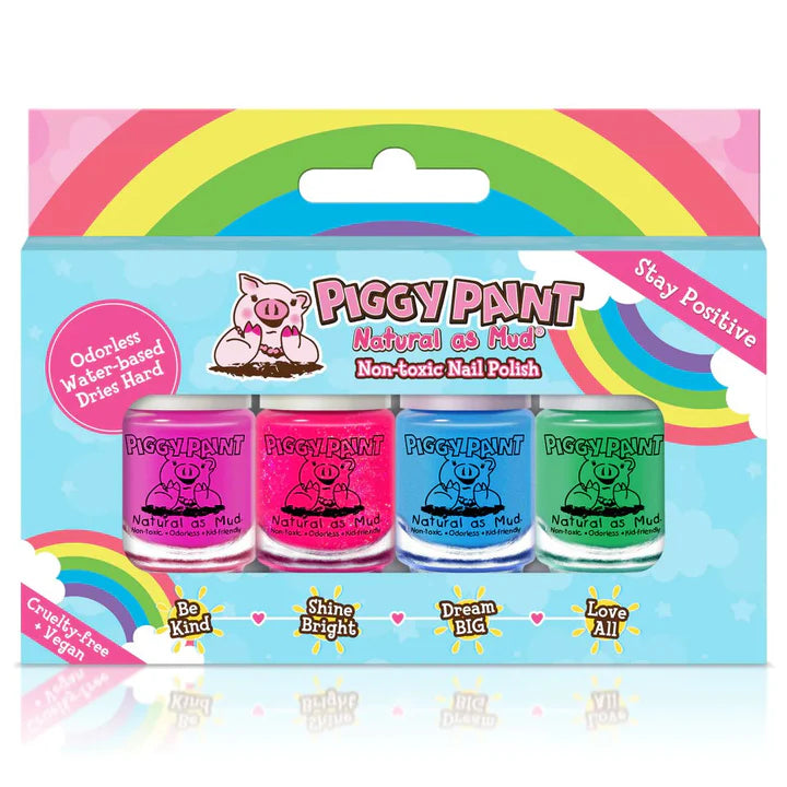 Piggy Paint Water-Based Nail Polish Set (Rainbow Box)