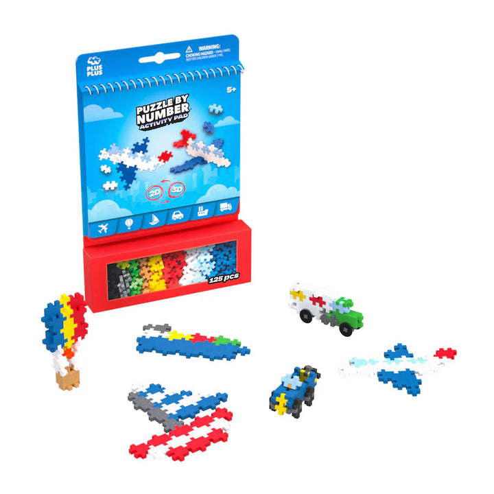 Plus-Plus Puzzle By Number Activity Pad (Transportation)
