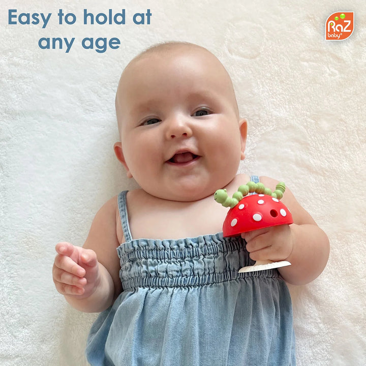 Razbaby Chompy Mushroom Grip Silicone Teether