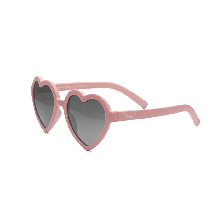 Real Shades Heart Sunglasses (Rose Tan Pink)