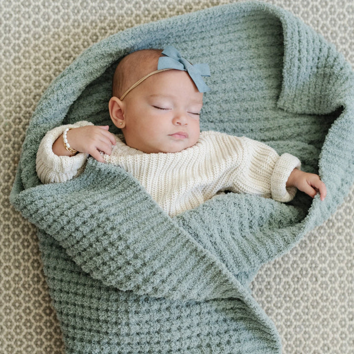 Saranoni Waffle Knit Receiving Blanket (Elm)