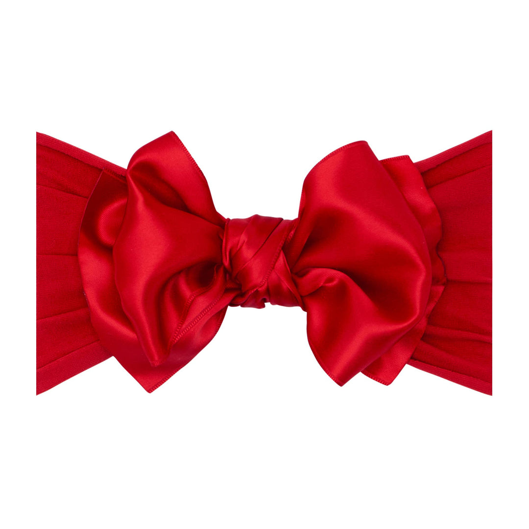 Baby Bling Bows Satin Fab (Cherry Red)