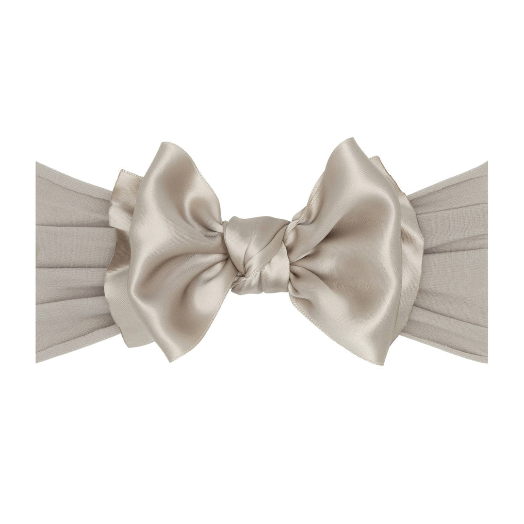 Baby Bling Bows Satin Fab (Mushroom)