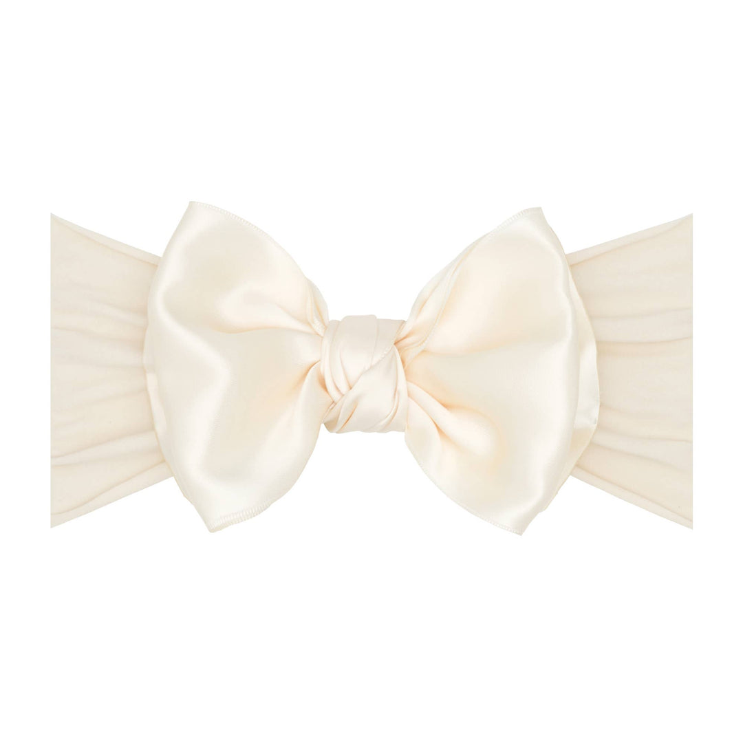Baby Bling Bows Satin Fab (Oatmeal)