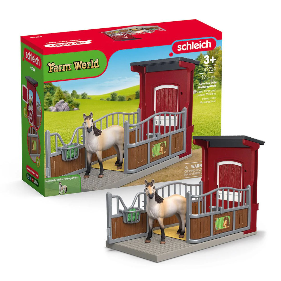 Schleich Ponybox with Mustang Mare