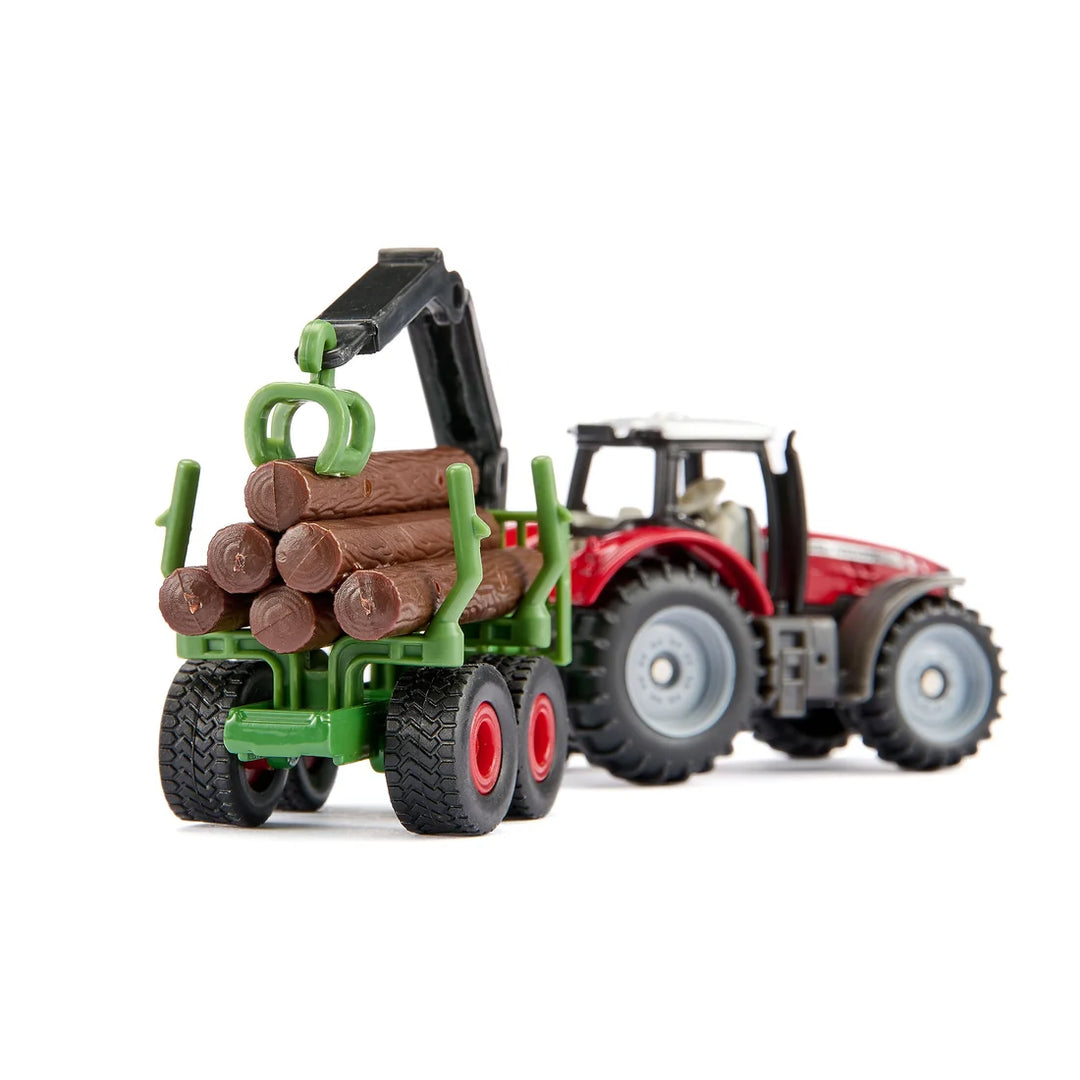 Siku Massey Ferguson with Forestry Trailer